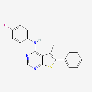 N-(4-fluorophenyl)-5-methyl-6-phenylthieno[2,3-d]pyrimidin-4-amine