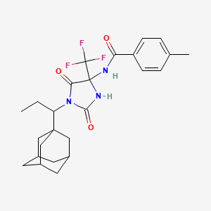 N-{1-[1-(Adamantan-1-YL)propyl]-2,5-dioxo-4-(trifluoromethyl)imidazolidin-4-YL}-4-methylbenzamide