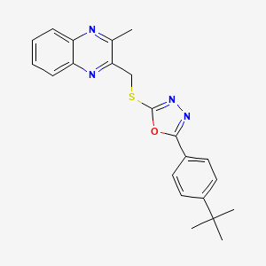 Quinoxaline, 2-[5-(4-tert-butylphenyl)-[1,3,4]oxadiazol-2-ylsulfanylmethyl]-3-methyl-