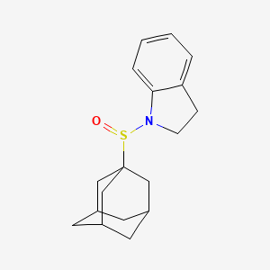 molecular formula C18H23NOS B11499927 1-(1-Adamantylsulfinyl)indoline 