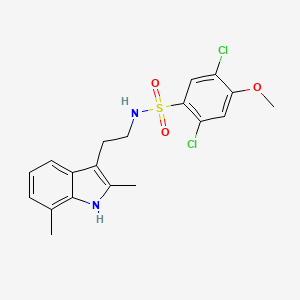 2,5-dichloro-N-[2-(2,7-dimethyl-1H-indol-3-yl)ethyl]-4-methoxybenzenesulfonamide