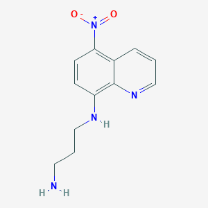 molecular formula C12H14N4O2 B11499964 N-(5-nitroquinolin-8-yl)propane-1,3-diamine 