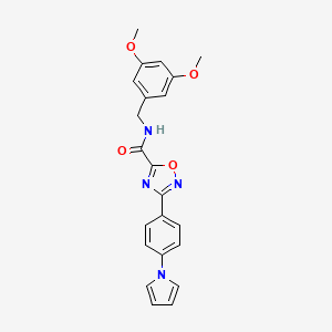 N-(3,5-dimethoxybenzyl)-3-[4-(1H-pyrrol-1-yl)phenyl]-1,2,4-oxadiazole-5-carboxamide