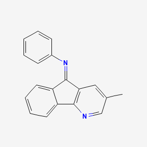 molecular formula C19H14N2 B11499976 N-[(5Z)-3-methyl-5H-indeno[1,2-b]pyridin-5-ylidene]aniline 