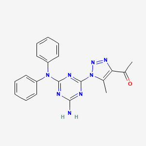 1-{1-[4-amino-6-(diphenylamino)-1,3,5-triazin-2-yl]-5-methyl-1H-1,2,3-triazol-4-yl}ethanone