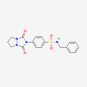 N-benzyl-4-(1,3-dioxodihydro-1H,5H-pyrazolo[1,2-a][1,2,4]triazol-2(3H)-yl)benzenesulfonamide