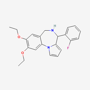 8,9-diethoxy-4-(2-fluorophenyl)-5,6-dihydro-4H-pyrrolo[1,2-a][1,4]benzodiazepine