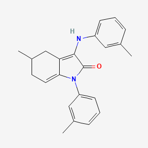 Indol-2-one, 5-methyl-1-m-tolyl-3-m-tolylamino-1,4,5,6-tetrahydro-