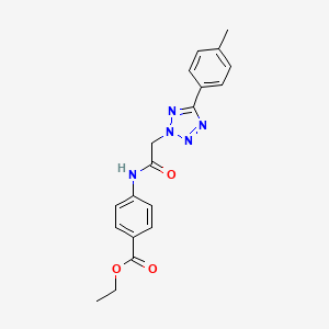 molecular formula C19H19N5O3 B11500032 ethyl 4-({[5-(4-methylphenyl)-2H-tetrazol-2-yl]acetyl}amino)benzoate 