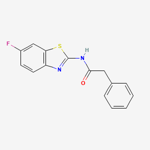 molecular formula C15H11FN2OS B11500053 N-(6-fluoro-1,3-benzothiazol-2-yl)-2-phenylacetamide 