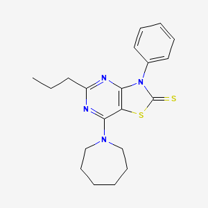 7-(azepan-1-yl)-3-phenyl-5-propyl[1,3]thiazolo[4,5-d]pyrimidine-2(3H)-thione