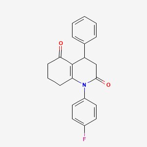 molecular formula C21H18FNO2 B11500087 1-(4-fluorophenyl)-4-phenyl-4,6,7,8-tetrahydroquinoline-2,5(1H,3H)-dione 