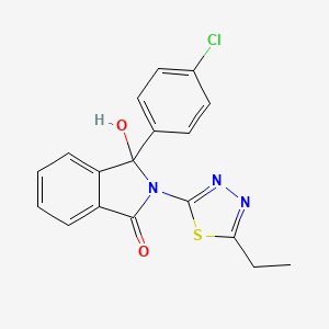 3-(4-chlorophenyl)-2-(5-ethyl-1,3,4-thiadiazol-2-yl)-3-hydroxy-2,3-dihydro-1H-isoindol-1-one