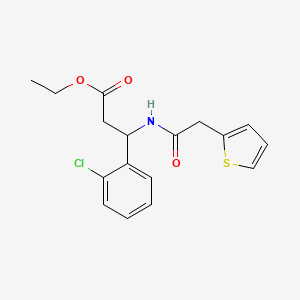 molecular formula C17H18ClNO3S B11500103 Ethyl 3-(2-chlorophenyl)-3-[(thien-2-ylacetyl)amino]propanoate 