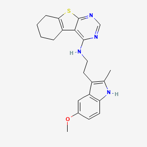 molecular formula C22H24N4OS B11500160 N-[2-(5-methoxy-2-methyl-1H-indol-3-yl)ethyl]-5,6,7,8-tetrahydro[1]benzothieno[2,3-d]pyrimidin-4-amine 