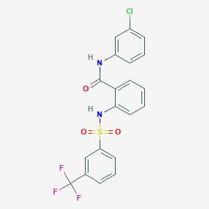 N-(3-chlorophenyl)-2-({[3-(trifluoromethyl)phenyl]sulfonyl}amino)benzamide