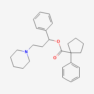 molecular formula C26H33NO2 B11500234 1-Phenylcyclopentanecarboxylic acid, 1-phenyl-3-(piperidin-1-yl)propyl ester 