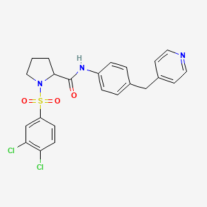 1-[(3,4-dichlorophenyl)sulfonyl]-N-[4-(pyridin-4-ylmethyl)phenyl]prolinamide