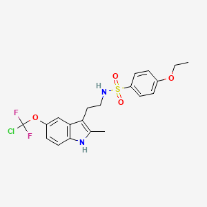 molecular formula C20H21ClF2N2O4S B11500245 N-(2-{5-[chloro(difluoro)methoxy]-2-methyl-1H-indol-3-yl}ethyl)-4-ethoxybenzenesulfonamide 