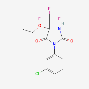 3-(3-Chlorophenyl)-5-ethoxy-5-(trifluoromethyl)imidazolidine-2,4-dione