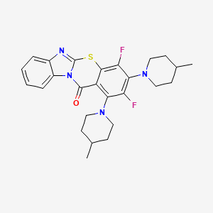 2,4-difluoro-1,3-bis(4-methylpiperidin-1-yl)-12H-benzimidazo[2,1-b][1,3]benzothiazin-12-one