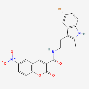 N-[2-(5-bromo-2-methyl-1H-indol-3-yl)ethyl]-6-nitro-2-oxo-2H-chromene-3-carboxamide