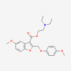 2-(Diethylamino)ethyl 5-methoxy-2-[(4-methoxyphenoxy)methyl]-1-benzofuran-3-carboxylate