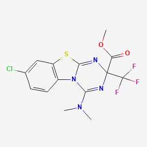 methyl 8-chloro-4-(dimethylamino)-2-(trifluoromethyl)-2H-[1,3,5]triazino[2,1-b][1,3]benzothiazole-2-carboxylate