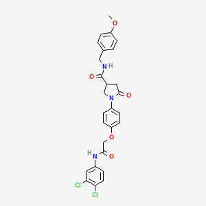 1-(4-{2-[(3,4-dichlorophenyl)amino]-2-oxoethoxy}phenyl)-N-(4-methoxybenzyl)-5-oxopyrrolidine-3-carboxamide