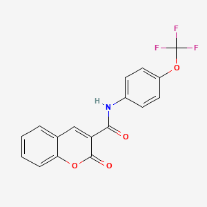 2-oxo-N-[4-(trifluoromethoxy)phenyl]-2H-chromene-3-carboxamide