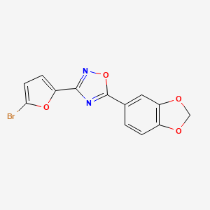 5-(1,3-Benzodioxol-5-yl)-3-(5-bromofuran-2-yl)-1,2,4-oxadiazole