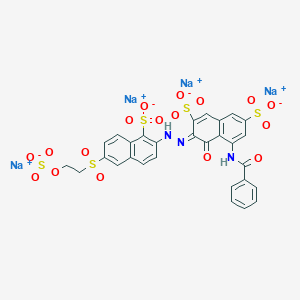 2,7-Naphthalenedisulfonic acid, 5-(benzoylamino)-4-hydroxy-3-((1-sulfo-6-((2-(sulfooxy)ethyl)sulfonyl)-2-naphthalenyl)azo)-, sodium salt