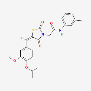 2-{(5E)-5-[3-methoxy-4-(propan-2-yloxy)benzylidene]-2,4-dioxo-1,3-thiazolidin-3-yl}-N-(3-methylphenyl)acetamide