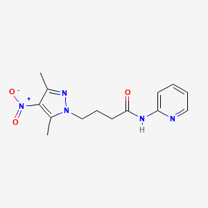 4-(3,5-dimethyl-4-nitro-1H-pyrazol-1-yl)-N-(pyridin-2-yl)butanamide