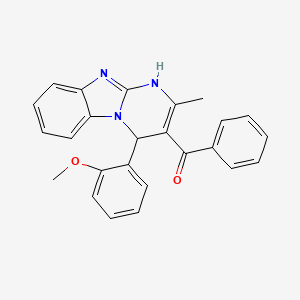 molecular formula C25H21N3O2 B11500567 [4-(2-Methoxyphenyl)-2-methyl-1,4-dihydropyrimido[1,2-a]benzimidazol-3-yl](phenyl)methanone 