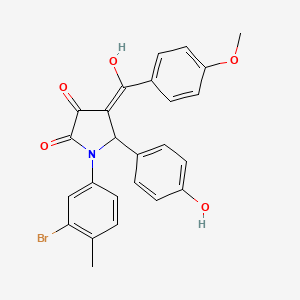 1-(3-bromo-4-methylphenyl)-3-hydroxy-5-(4-hydroxyphenyl)-4-[(4-methoxyphenyl)carbonyl]-1,5-dihydro-2H-pyrrol-2-one