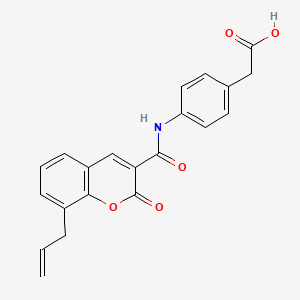 (4-{[(8-allyl-2-oxo-2H-chromen-3-yl)carbonyl]amino}phenyl)acetic acid