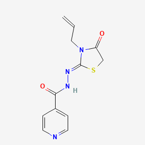 N'-[(2Z)-4-oxo-3-(prop-2-en-1-yl)-1,3-thiazolidin-2-ylidene]pyridine-4-carbohydrazide