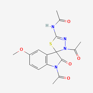 N-(1,3'-diacetyl-5-methoxy-2-oxo-1,2-dihydro-3'H-spiro[indole-3,2'-[1,3,4]thiadiazol]-5'-yl)acetamide