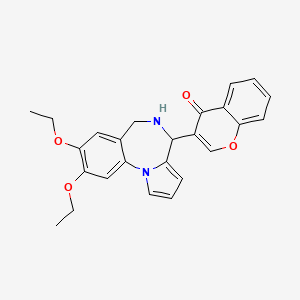 3-(8,9-diethoxy-5,6-dihydro-4H-pyrrolo[1,2-a][1,4]benzodiazepin-4-yl)-4H-chromen-4-one