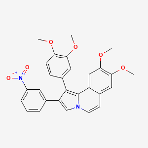 1-(3,4-Dimethoxyphenyl)-8,9-dimethoxy-2-(3-nitrophenyl)pyrrolo[2,1-a]isoquinoline