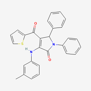 3-[(3-methylphenyl)amino]-1,5-diphenyl-4-(thiophen-2-ylcarbonyl)-1,5-dihydro-2H-pyrrol-2-one