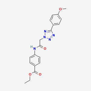 molecular formula C19H19N5O4 B11500736 ethyl 4-({[5-(4-methoxyphenyl)-2H-tetrazol-2-yl]acetyl}amino)benzoate 