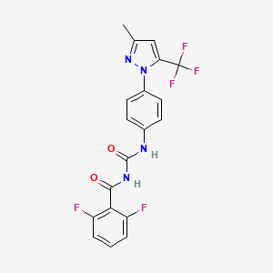 2,6-difluoro-N-({4-[3-methyl-5-(trifluoromethyl)-1H-pyrazol-1-yl]phenyl}carbamoyl)benzamide