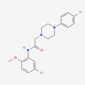 molecular formula C19H21Cl2N3O2 B11500760 N-(5-chloro-2-methoxyphenyl)-2-[4-(4-chlorophenyl)piperazin-1-yl]acetamide 