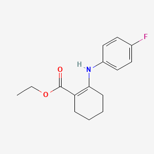 Ethyl 2-[(4-fluorophenyl)amino]cyclohex-1-ene-1-carboxylate