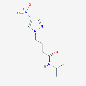 molecular formula C10H16N4O3 B11500781 4-(4-nitro-1H-pyrazol-1-yl)-N-(propan-2-yl)butanamide 