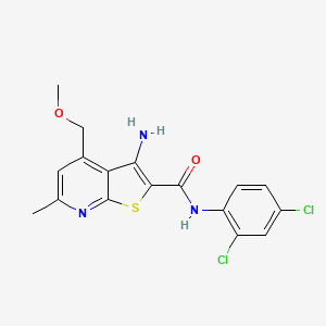 molecular formula C17H15Cl2N3O2S B11500788 3-amino-N-(2,4-dichlorophenyl)-4-(methoxymethyl)-6-methylthieno[2,3-b]pyridine-2-carboxamide 