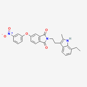 2-[2-(7-ethyl-2-methyl-1H-indol-3-yl)ethyl]-5-(3-nitrophenoxy)-1H-isoindole-1,3(2H)-dione