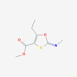 B115008 Methyl 5-ethyl-2-methylimino-1,3-oxathiole-4-carboxylate CAS No. 145627-56-1